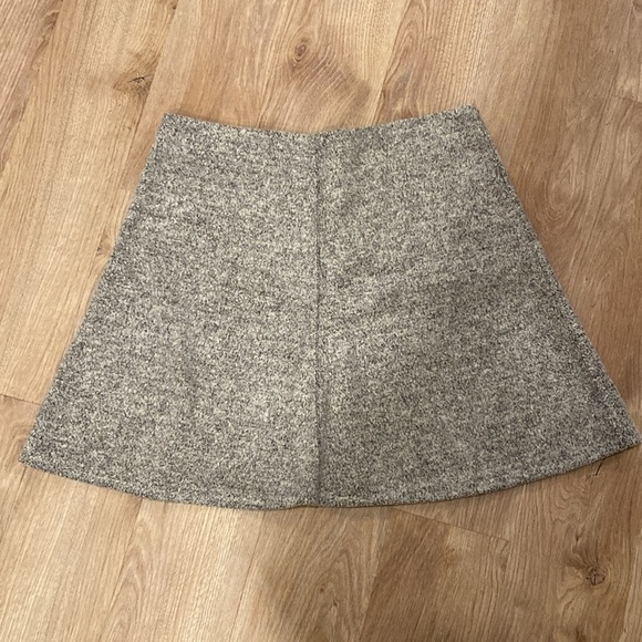 Womens Loft Skirt Size L Grey Formal Business Career Tweed Look Retro Casual - Picture 3 of 5